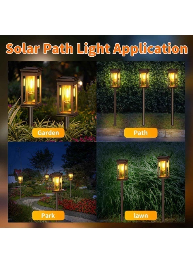 2 Pack,Solar Lights for Outdoor Garden, Decorative Light Solar Garden Lights, IP65 Waterproof, Auto On/Off LED Solar Lamp for Garden Paths, Patio, Lawn - Image 5