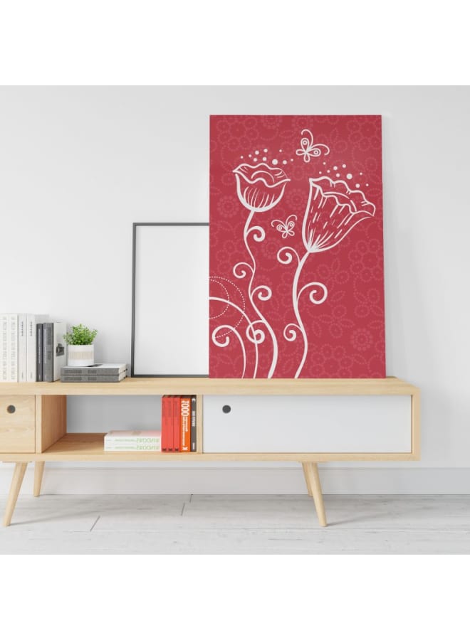 Home Gallery Two white flower in phoshia background Printed canvas wall art 120x80 - Image 2