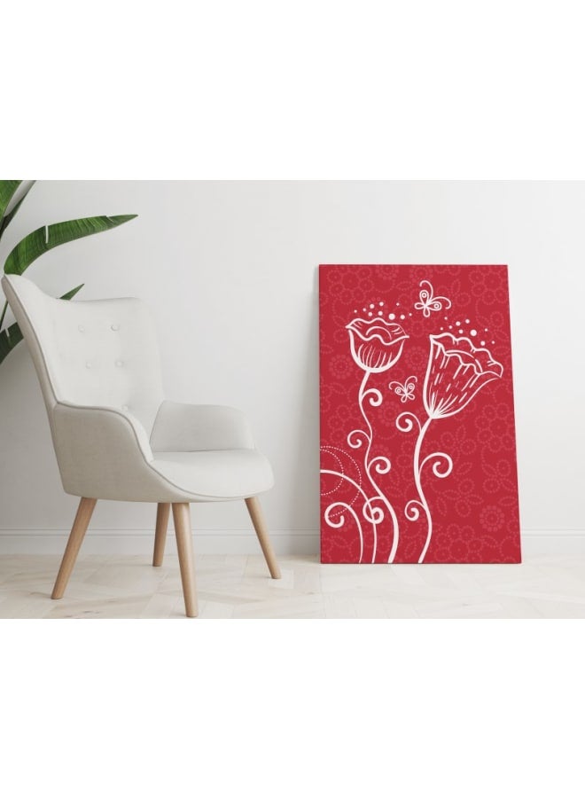 Home Gallery Two white flower in phoshia background Printed canvas wall art 120x80 - Image 4
