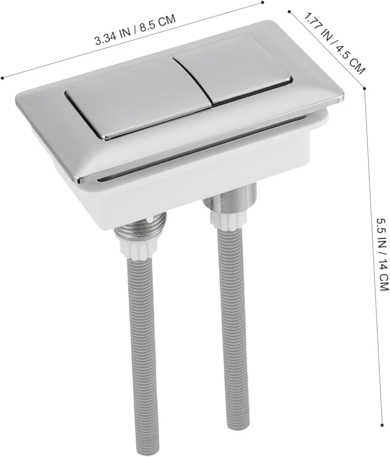 طقم استبدال زر دفع المرحاض ذو الغسلة المزدوجة سهل التركيب موفر للمياه عالي الأداء - Image 3