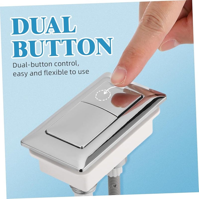 طقم استبدال زر دفع المرحاض ذو الغسلة المزدوجة سهل التركيب موفر للمياه عالي الأداء - Image 4