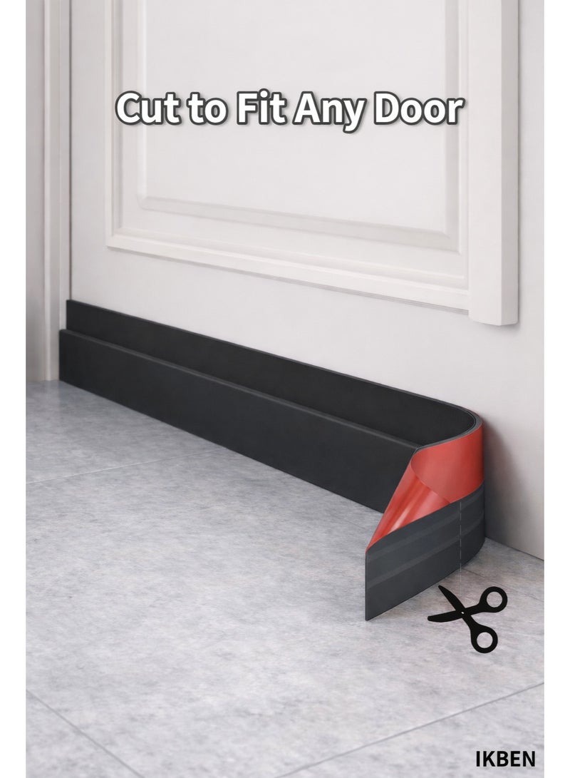 IKBEN Under Door Draft Stopper 200cm – Door Bottom Seal for Noise, Dust & Wind Blocking | Easy Install - Image 5
