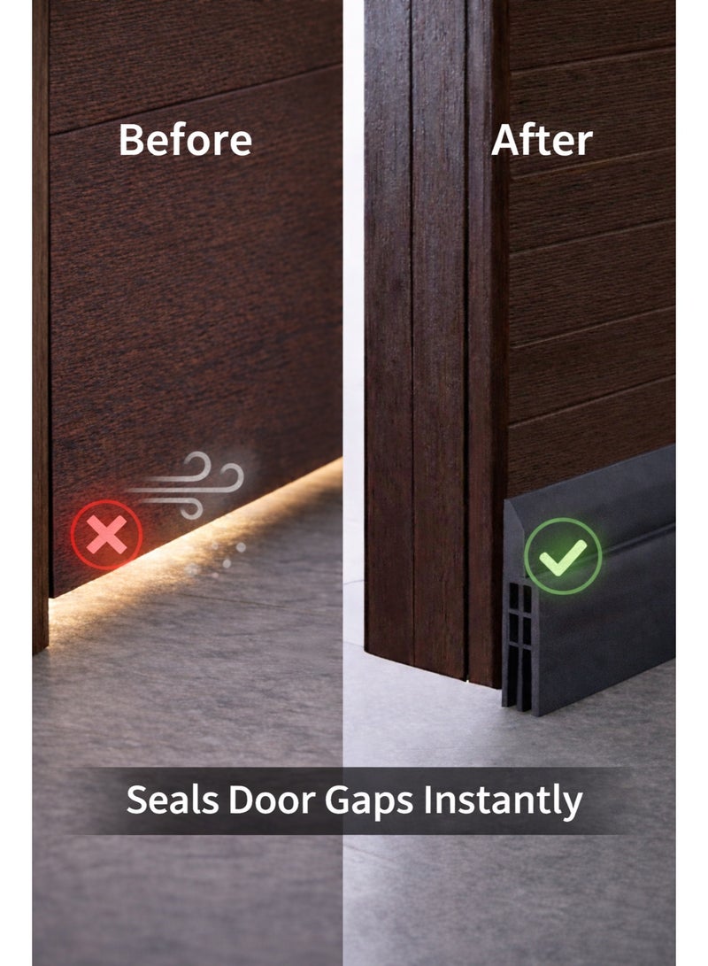 IKBEN Under Door Draft Stopper 200cm – Door Bottom Seal for Noise, Dust & Wind Blocking | Easy Install - Image 2
