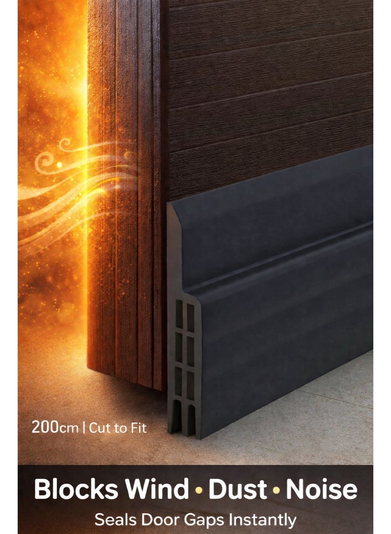 IKBEN Under Door Draft Stopper 200cm – Door Bottom Seal for Noise, Dust & Wind Blocking | Easy Install - Image 1