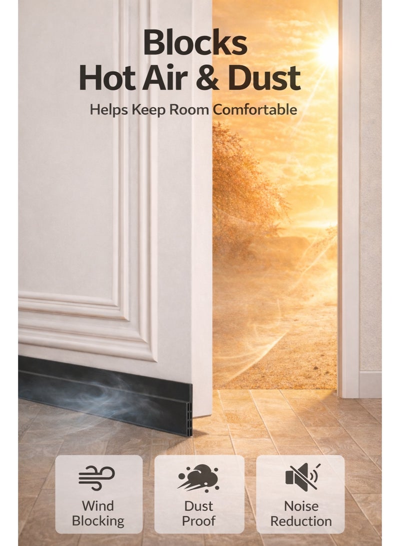 IKBEN Under Door Draft Stopper 200cm – Door Bottom Seal for Noise, Dust & Wind Blocking | Easy Install - Image 3