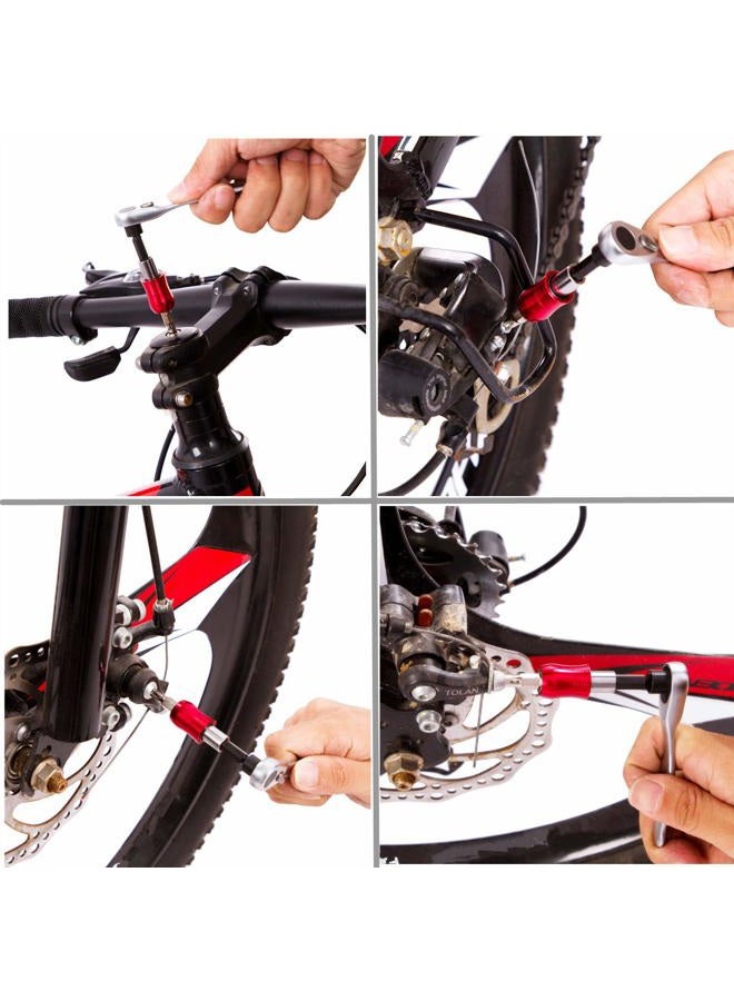 YBEKI Bike Repair Tool Kit Set - Bicycle Multi-Tool Kit with Ratchet Reversible Tool & 10 Tool bits, Bone Wrench, Bike Portable Tool Bag. 6 Month Warranty (Ratchet Tool + tire Tool) - Image 5