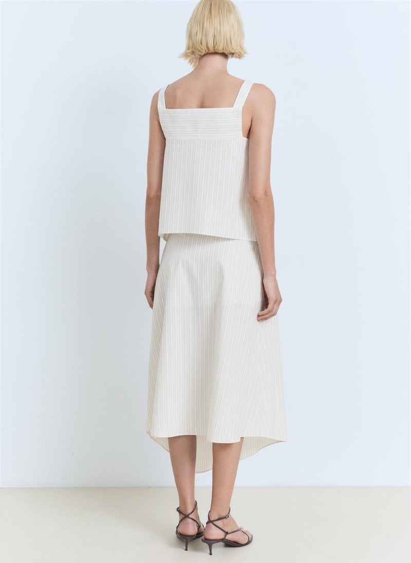 MANGO Striped Strapless Top  - Image 2