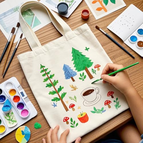 ORJ 50 PCS 13 x 15 Inch Sublimation Blank Canvas Bags Bulk, Tote Bags for Sublimation, Canvas Tote Bags DIY Custom Shopping Bag - Image 2