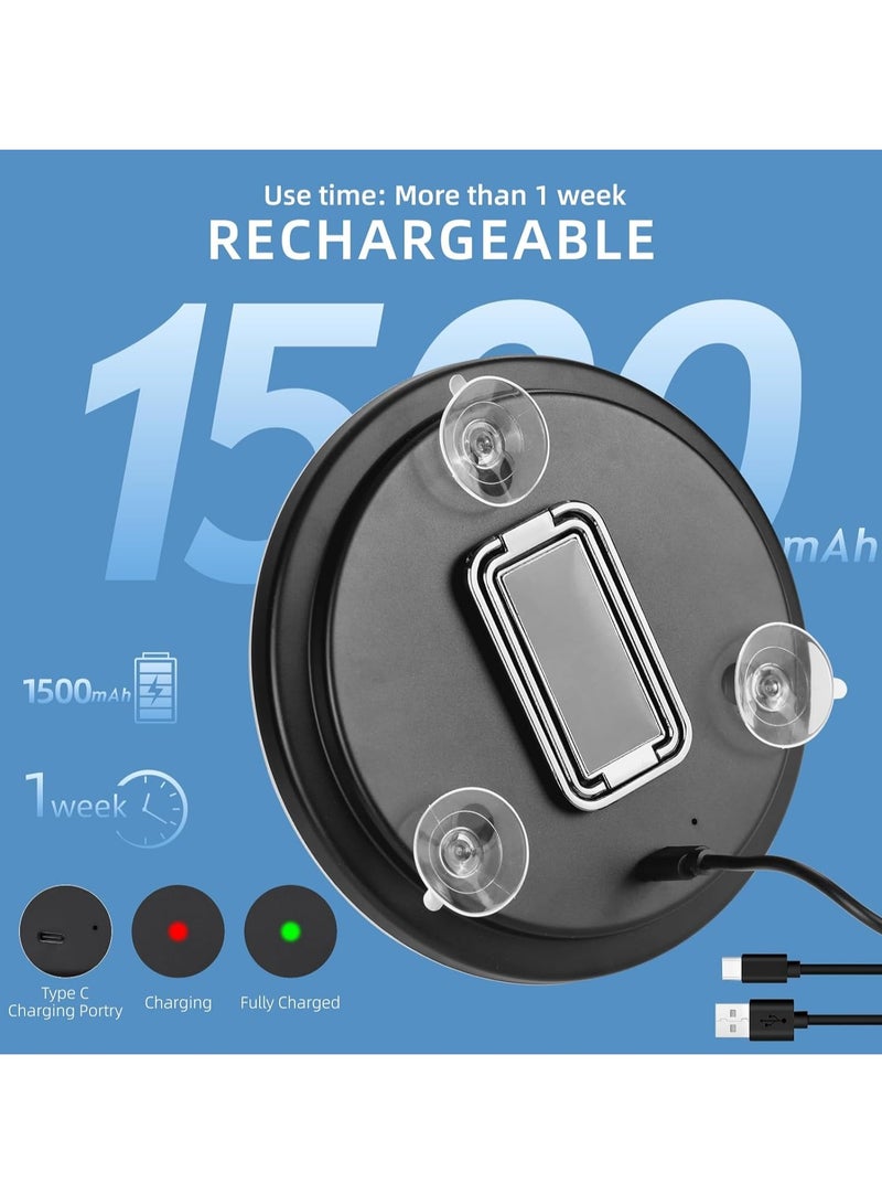 general Lighted Magnifier, Large 6’ Rechargeable Illuminated 30x Magnifier with Suction Cup and Desktop Stand, Dimmable in 3 Colour Modes - Image 5