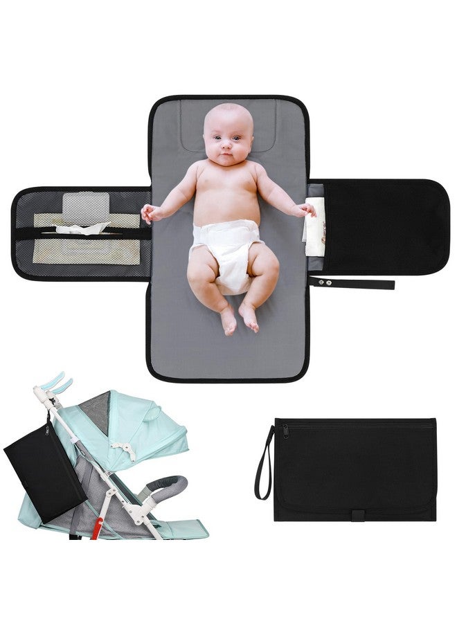 Accmor Portable Diaper Changing Pad, Waterproof Baby Changing Mat, Baby Diaper Changing Pad for Travel, Black - Image 1