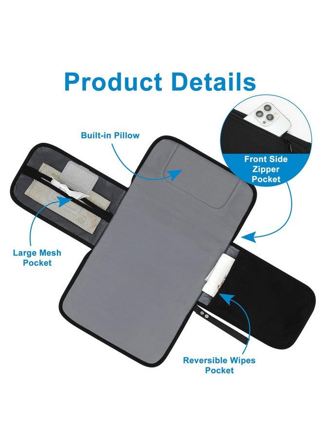 Accmor Portable Diaper Changing Pad, Waterproof Baby Changing Mat, Baby Diaper Changing Pad for Travel, Black - Image 2