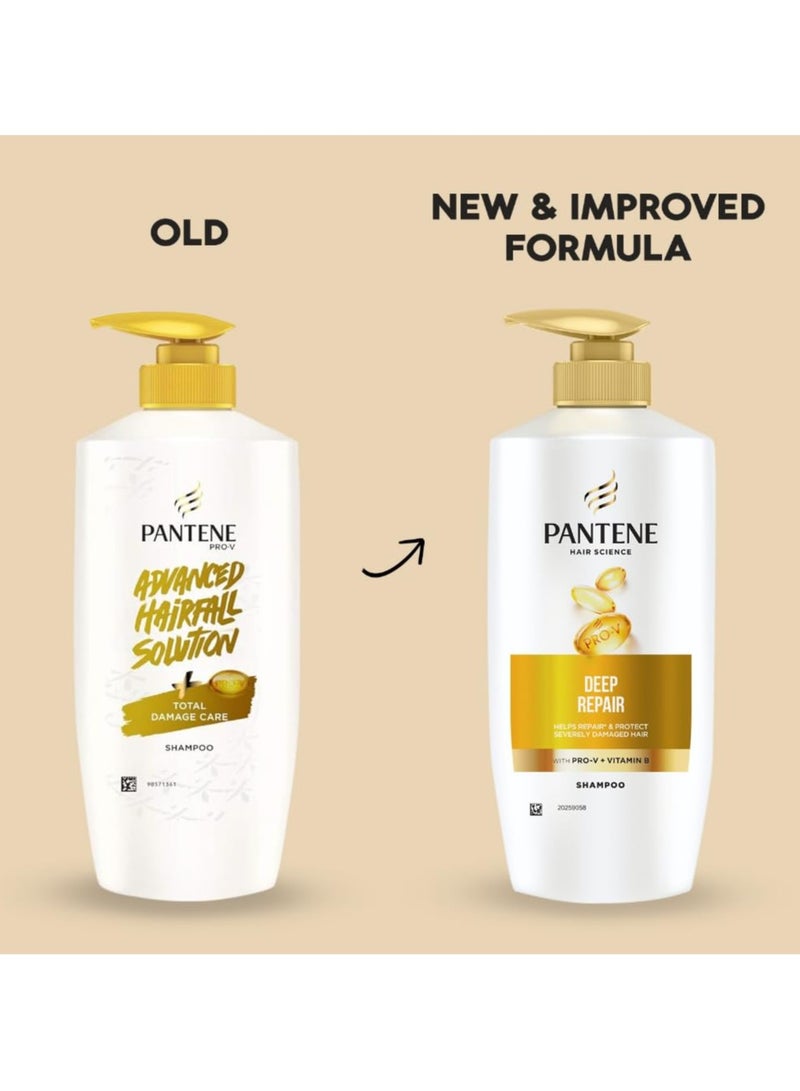 Pantene Advanced Hairfall Solution, Total Damage Care Shampoo, Pack of 1, 650ML, Gold - Image 2