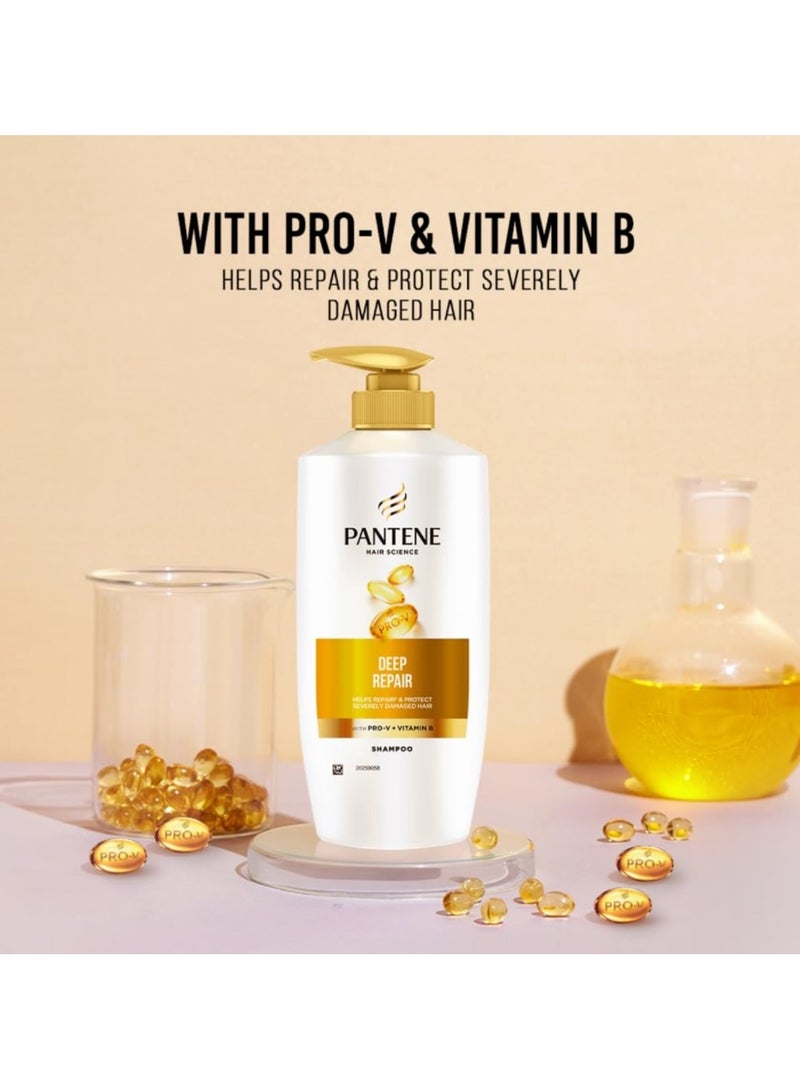 Pantene Advanced Hairfall Solution, Total Damage Care Shampoo, Pack of 1, 650ML, Gold - Image 3