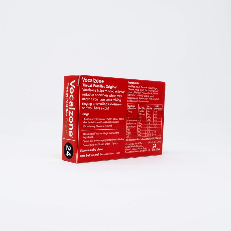 Vocalzone Throat Pastilles Original 3 Packs 24 for Sore Throats and Hoarseness When Overusing Your Voice Produced and Sold in The United Kingdom Since 1912 - Image 3
