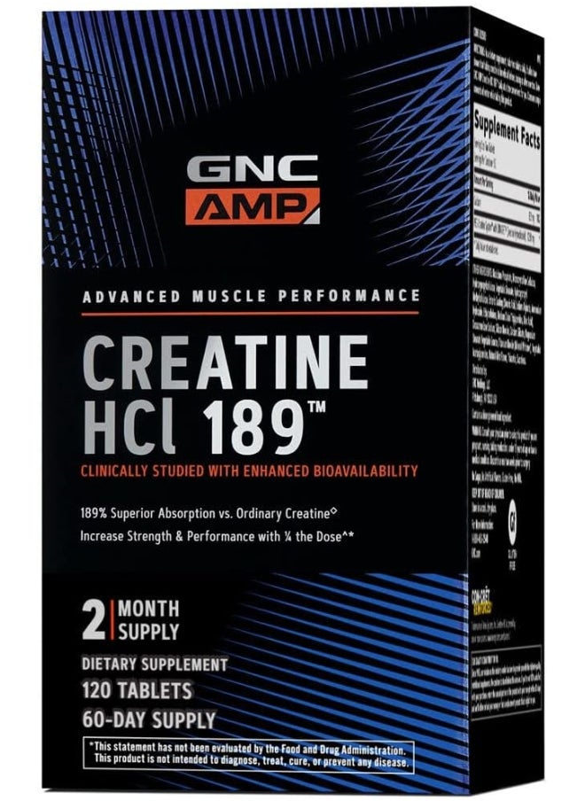 GNC AMP - Hcl 189, 120 Tablets - Image 1