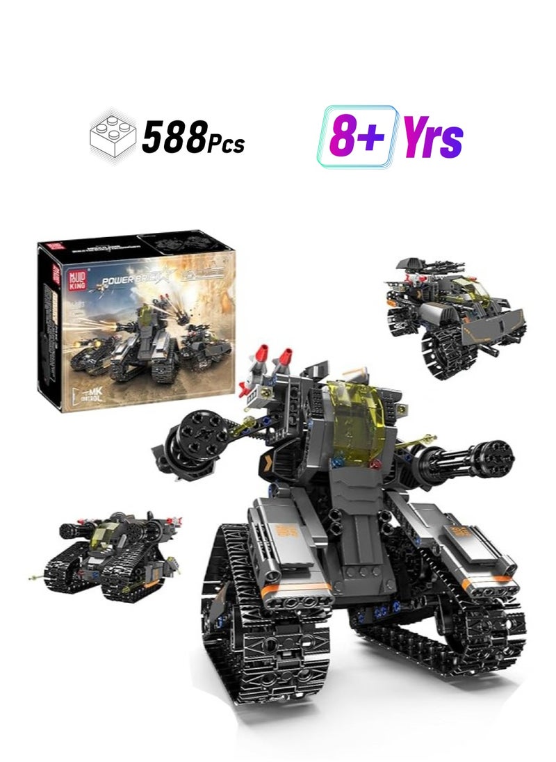 mould king 15083 Technology Armored Vehicle Building Blocks Kit,  Collectable Robot Toy for Boys & Girls, Educational Remote Control 3 in 1 STEM Robot Building Block,  - Image 1