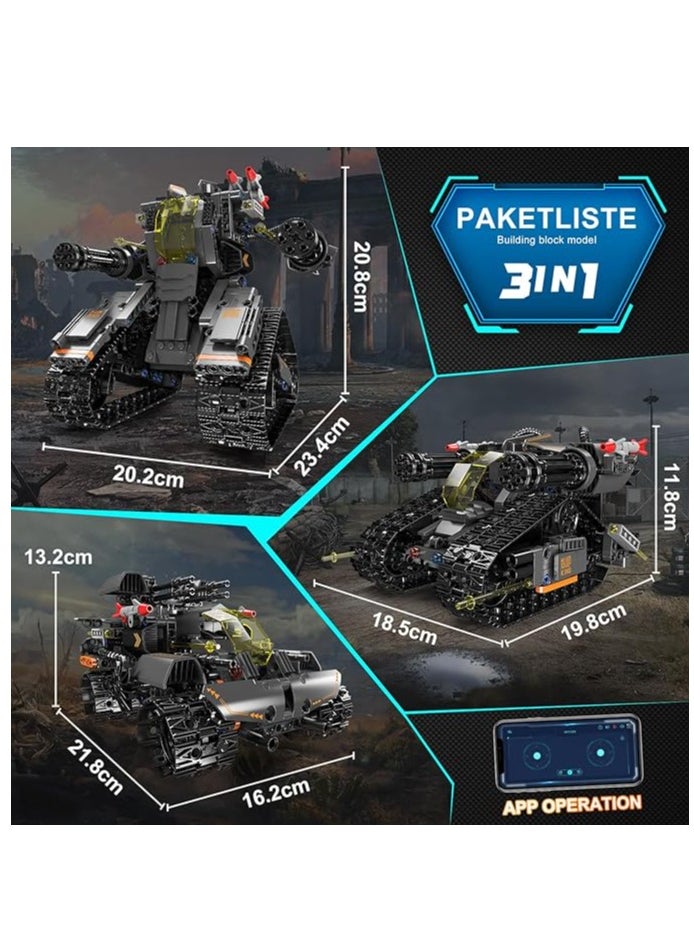 mould king 15083 Technology Armored Vehicle Building Blocks Kit,  Collectable Robot Toy for Boys & Girls, Educational Remote Control 3 in 1 STEM Robot Building Block,  - Image 2