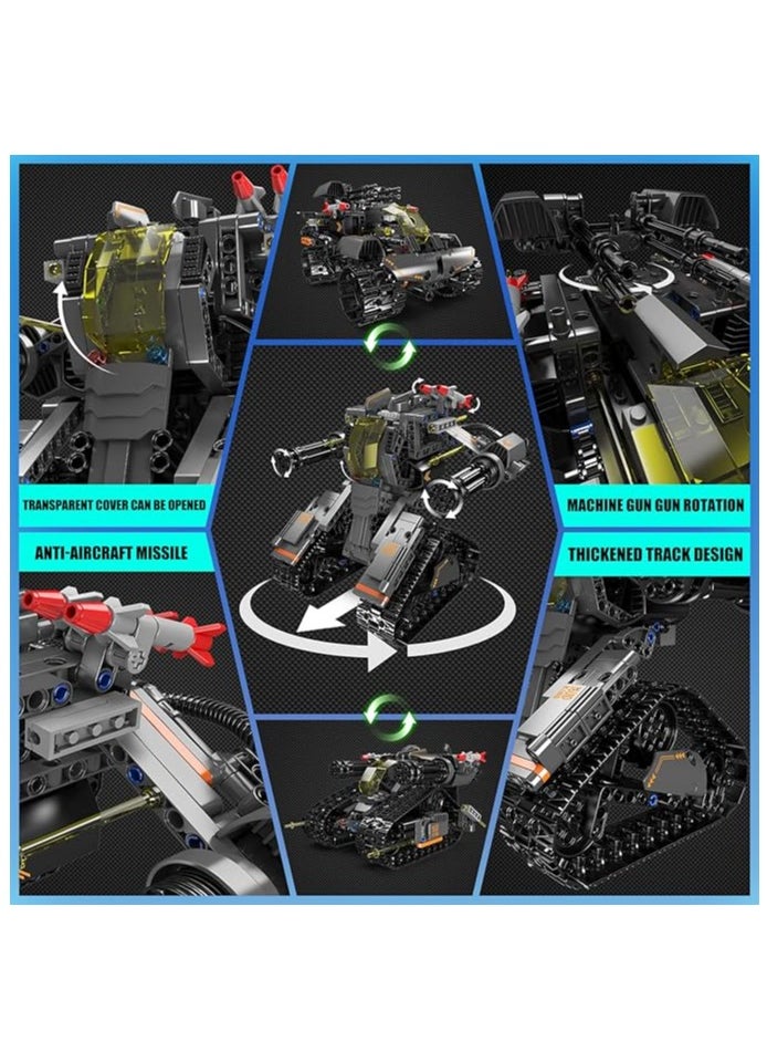 mould king 15083 Technology Armored Vehicle Building Blocks Kit,  Collectable Robot Toy for Boys & Girls, Educational Remote Control 3 in 1 STEM Robot Building Block,  - Image 5