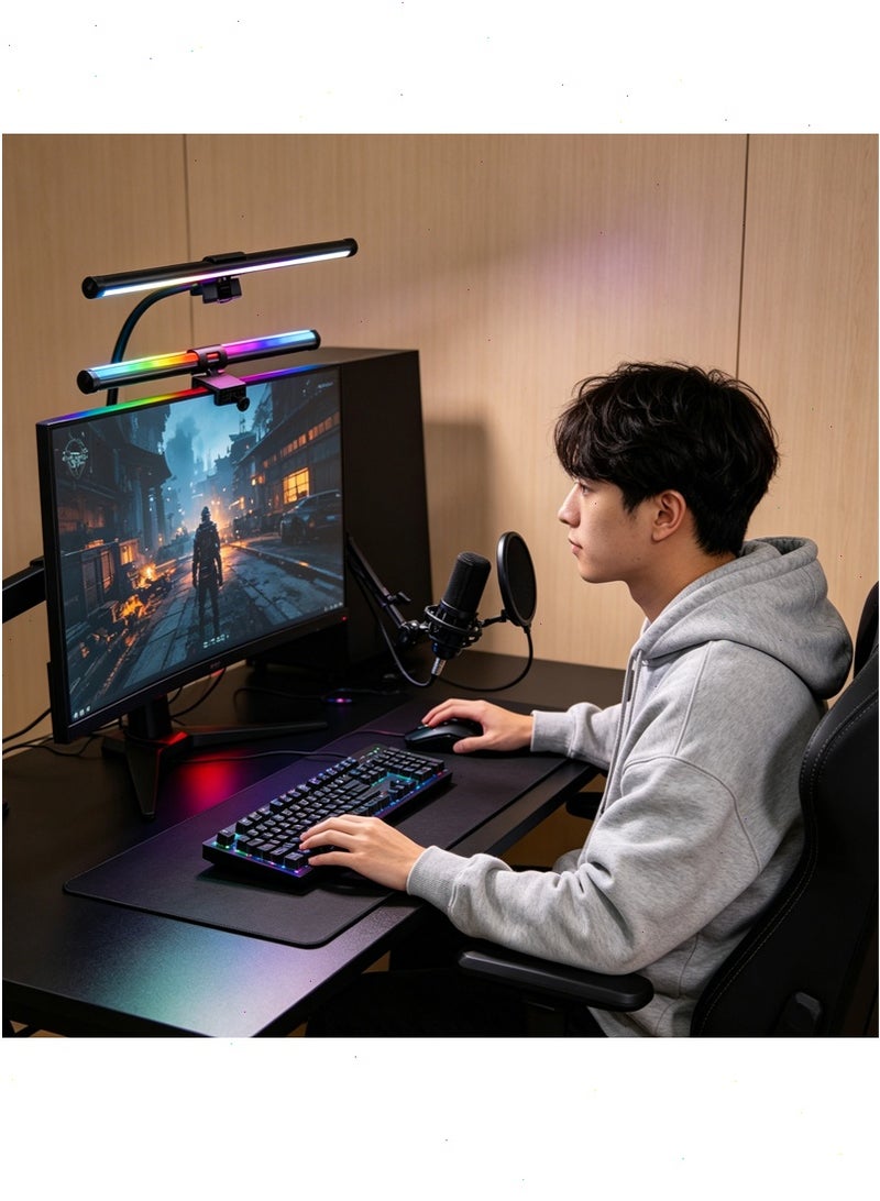 Monitor Light Bar with RGB Backlight, 44cm Computer Monitor Lamp Dimmable and Colour Temperature Touch Control LED Gaming Screen Light Eye Care No Glare Space Saving for Work Study - Image 5