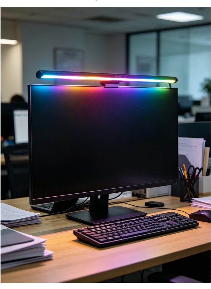 Monitor Light Bar with RGB Backlight, 44cm Computer Monitor Lamp Dimmable and Colour Temperature Touch Control LED Gaming Screen Light Eye Care No Glare Space Saving for Work Study - Image 4