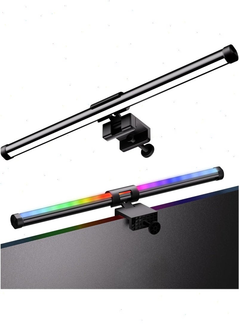 Monitor Light Bar with RGB Backlight, 44cm Computer Monitor Lamp Dimmable and Colour Temperature Touch Control LED Gaming Screen Light Eye Care No Glare Space Saving for Work Study - Image 1