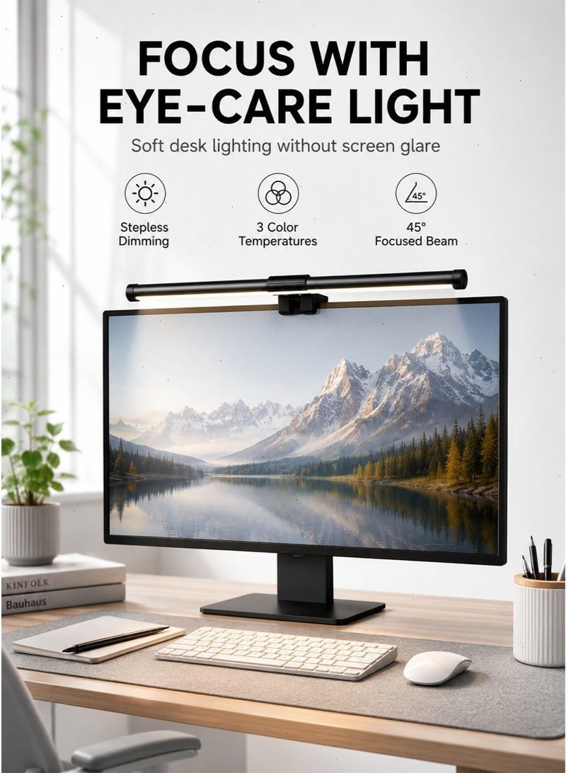 Monitor Light Bar with RGB Backlight, 44cm Computer Monitor Lamp Dimmable and Colour Temperature Touch Control LED Gaming Screen Light Eye Care No Glare Space Saving for Work Study - Image 3