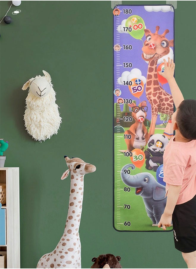 GROIC Growth Chart Height Ruler Toys, Kids Height Stickers Toys, Dartboard Target Ball Game Funny Sticky Ball Target Toy Height Measure Fidget Toys - Child Interactive Toys Educational Toys for Boys Girls  - Image 3