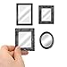 iLAND Mini Mirrors Dollhouse Accessories on 112 Scale Framed Glass Miniature Mirror Dark Silver 4pcs - Image 2