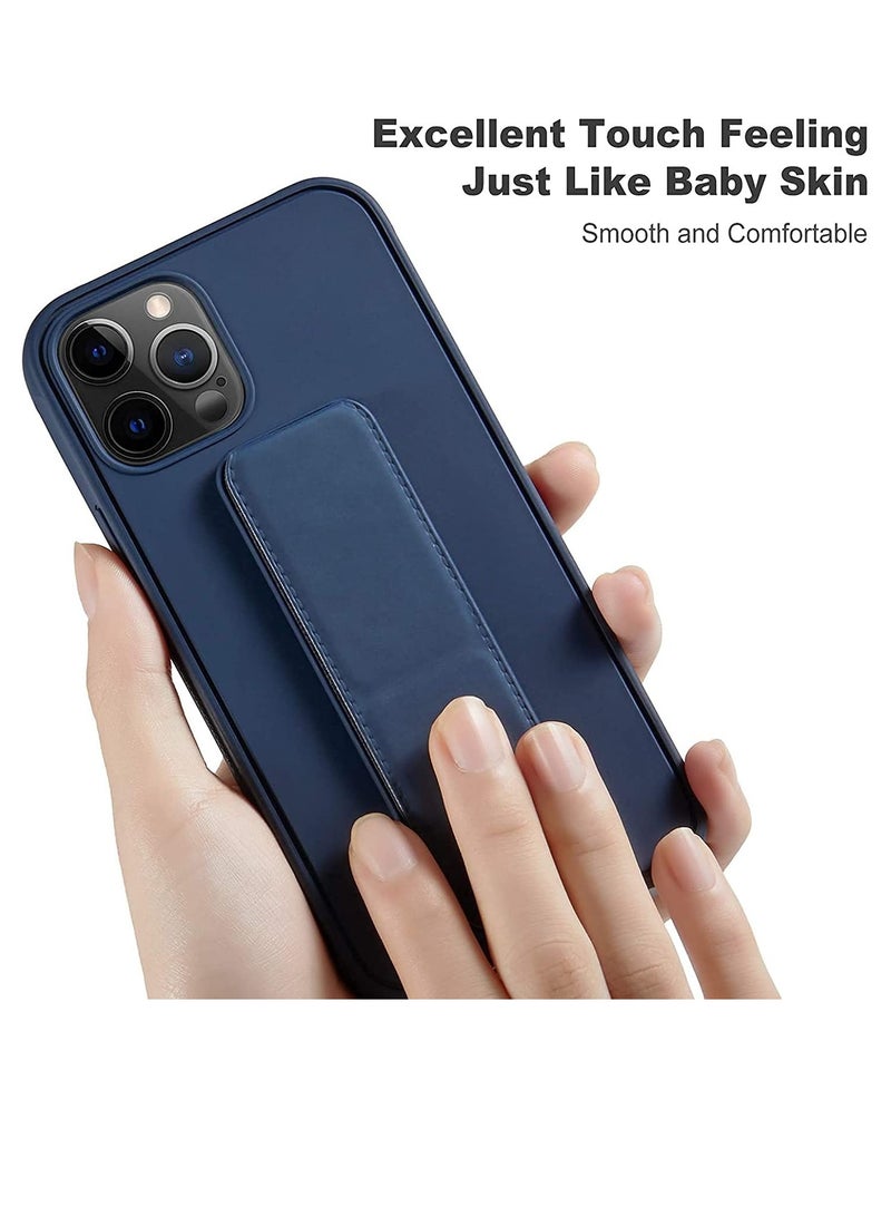 BORTONY iPhone 13 pro max Case 6.7" with Magnetic Stand and Holder Premium Silicone Vertical horizontal Hand Strap Grip Multi Stand Car Mount Kickstand Case Cover - Image 3