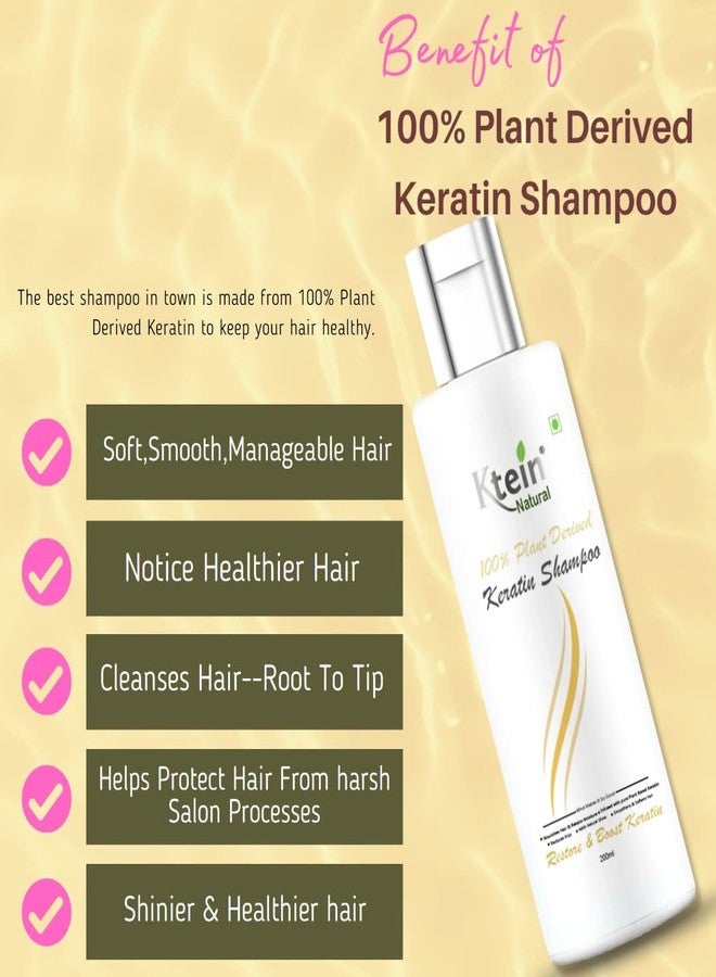 ktein natural 100% plant derived keratin shampoo & conditioner combo(200ml) - Image 2