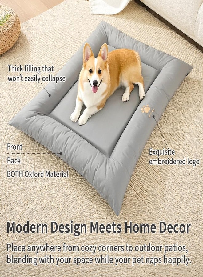 سرير كلاب من سوماهي، مناسب لأقفاص الكلاب، مصنوع من قماش أكسفورد، مقاوم للماء، سهل التنظيف، رمادي، 36×23×3 بوصة - Image 3