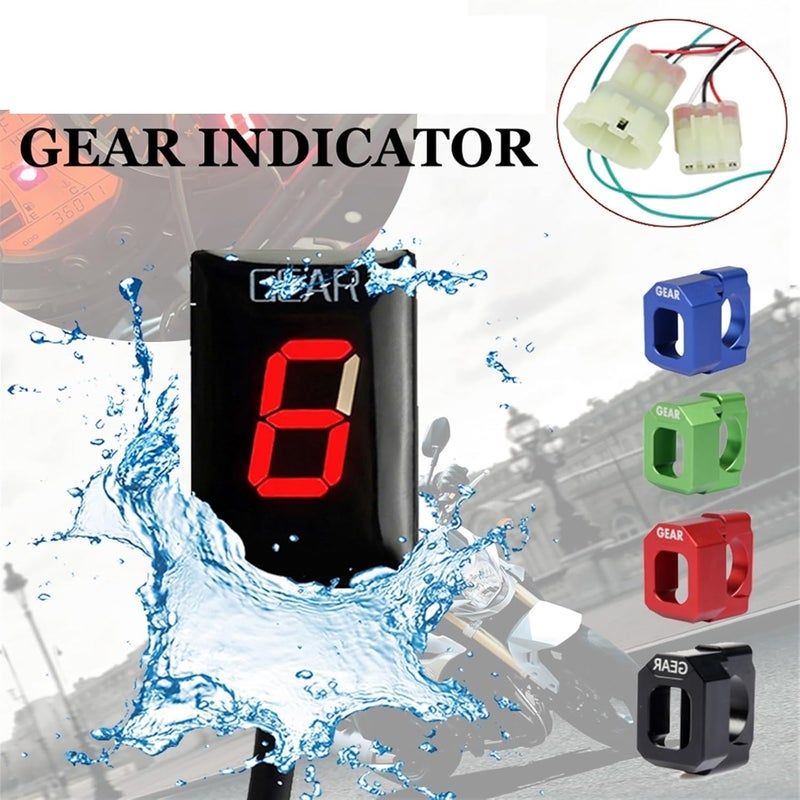 Vuzmode Motorcycle Gear Shift Indicator - Green Bracket - Image 3