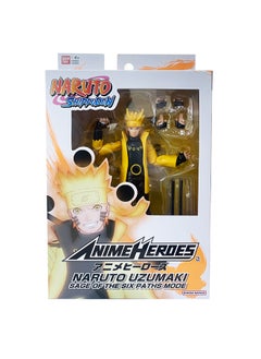 Bandai Anime Heroes Naruto Uzumaki Naruto Sage Of Six Paths Mode 6.5Inch  - Image 1