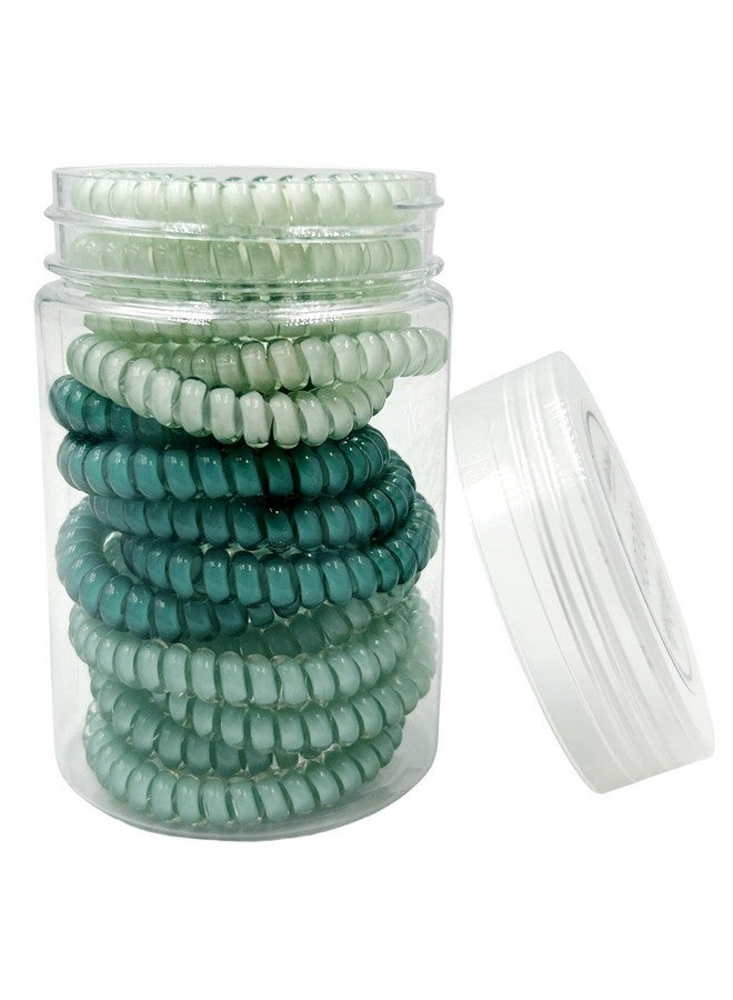 hodooly 15 Pcs 3 Color Medium Telephone Cord Hair Coils, No Crease Spiral Coil Hair Ties - Image 2