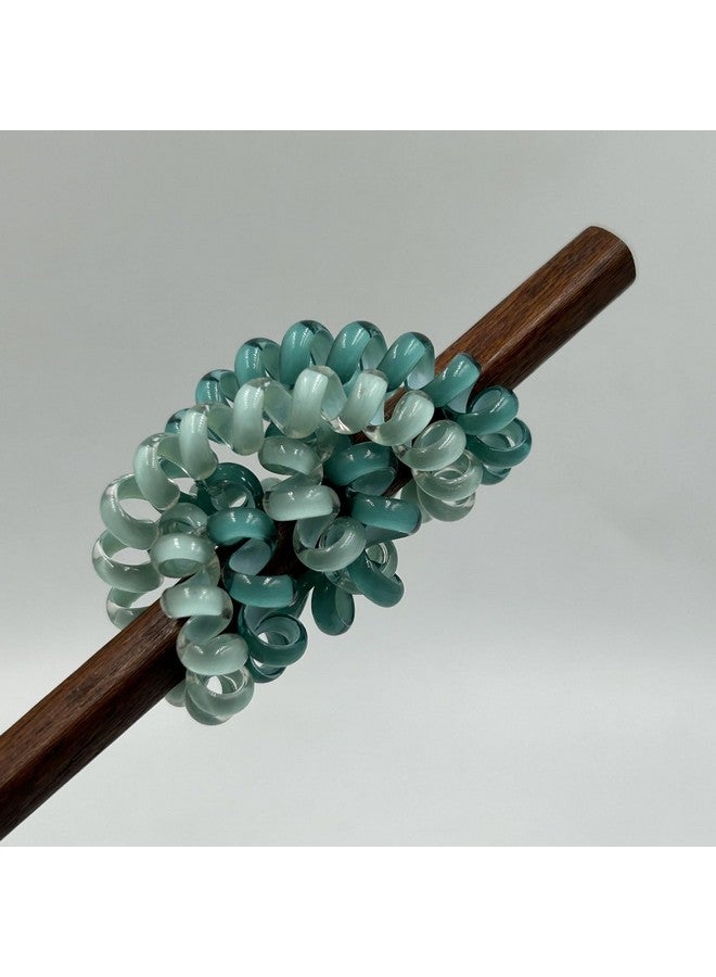 hodooly 15 Pcs 3 Color Medium Telephone Cord Hair Coils, No Crease Spiral Coil Hair Ties - Image 5