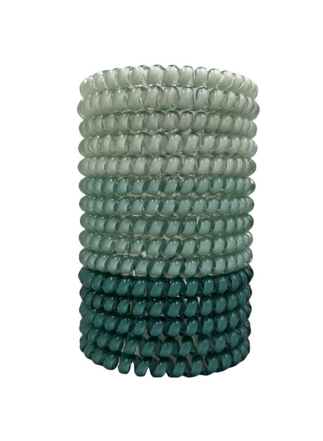 hodooly 15 Pcs 3 Color Medium Telephone Cord Hair Coils, No Crease Spiral Coil Hair Ties - Image 1