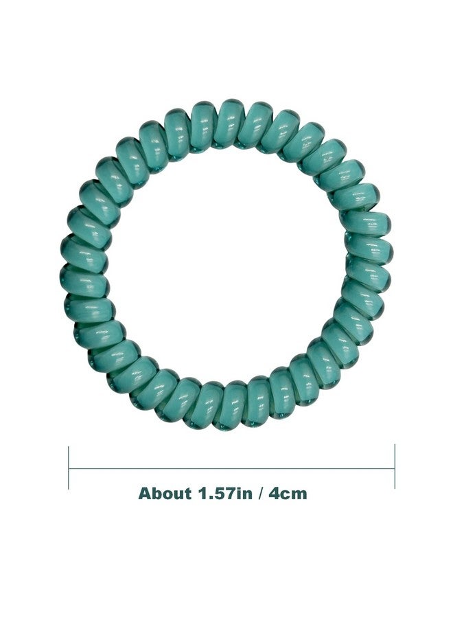 hodooly 15 Pcs 3 Color Medium Telephone Cord Hair Coils, No Crease Spiral Coil Hair Ties - Image 4