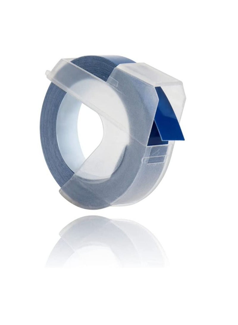 Compatible Embossing Label Tape 9mm x 3 Meter Replacement for DYMO Motex Embossing Label Tape for Dymo Embossing Label Maker Organizer Office Mate Single Pack, Blue - Image 3