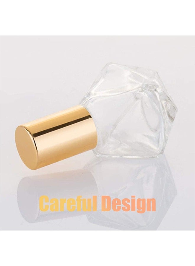 Roller Bottle for Oils, 10 Pcs Mini Portable Polygonal Glass Roller Bottle, 8ml Glass Bottles With Stainless Steel Roller Balls for Essential Oils Aromatherapy Perfume Container  - Image 4