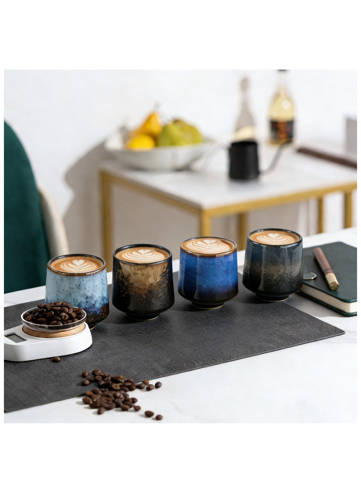 مجموعة من 4 فناجين قهوة اسبريسو