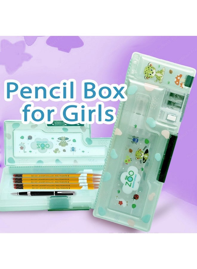 FunBlast Magnetic Pencil Box with Sharpener - Cartoon Animal Zoo Themed Luxury Pencil Case for Kids - Stationary Organizer Pencil Box for Girls, Kids, Boys, Return Gift for Kids (Animal Zoo) - Image 5