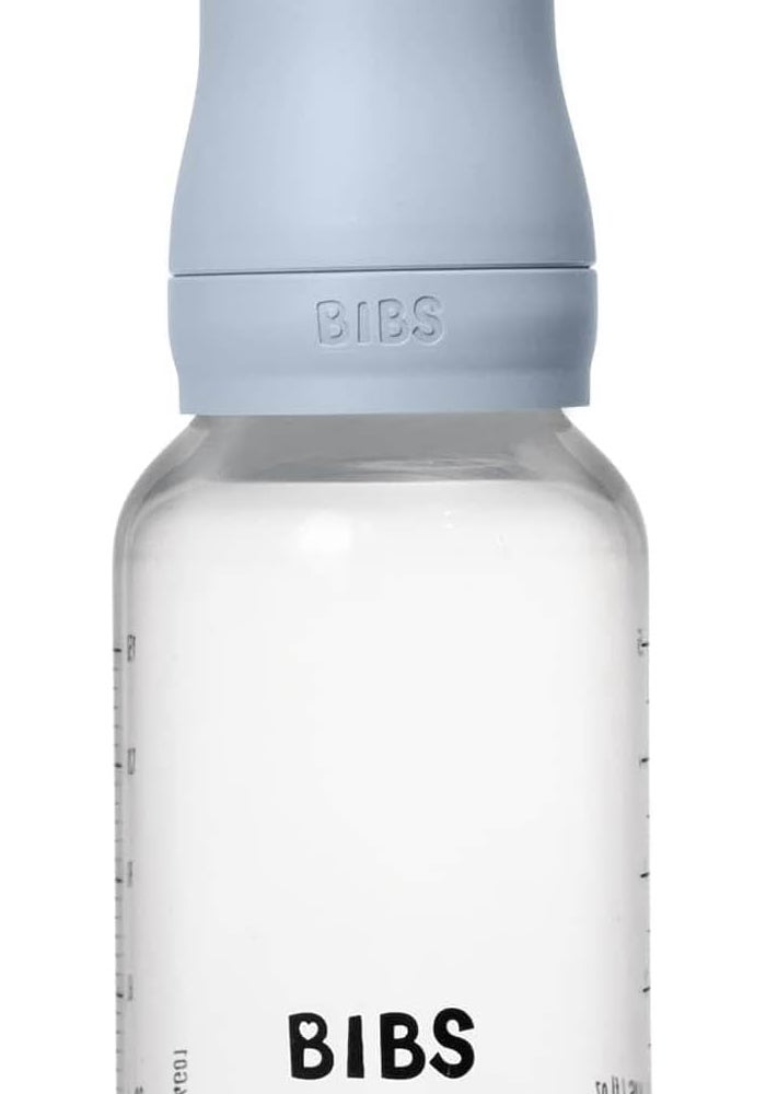 BIBS Baby Bottle 150 ml Silicone Teat - Baby Bottle Set Anti-Colic BPA Free Slow Flow Lightweight and Easy to Clean Suitable for Newborns from 0 Years - Baby Blue - Image 4
