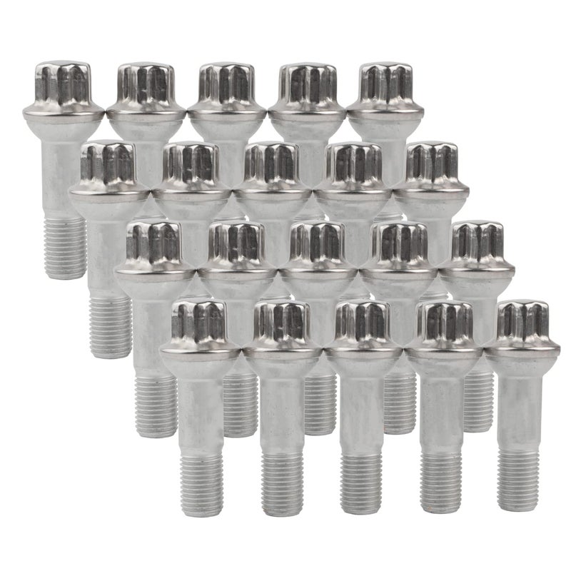 14mm x 15 Wheel Lug Bolt OE Factory Wheel 0009905407 Compatible with ML500 S550 CL63 ML350 GLK350 CL500 GL450 Pack of 20