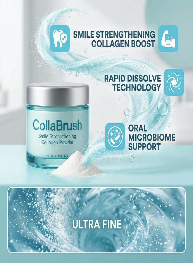 WERANOZ Collabrush Collagen Powder, Collagen+Hydroxyapatite Gum Toothpaste Care Powder, Smile Strengthening CollagenPowder, Protect Gum & Enamel Care - Image 3