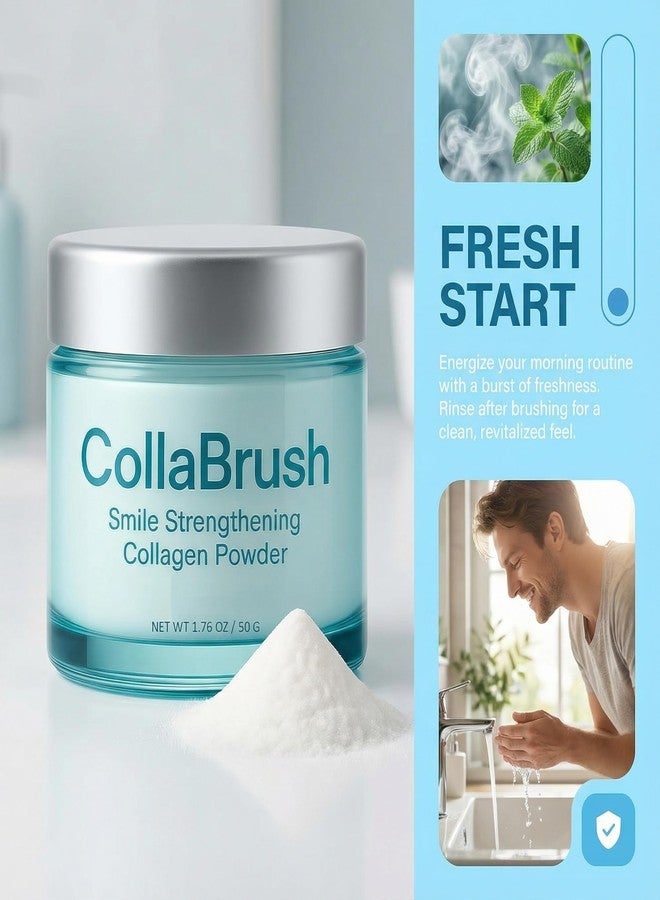 WERANOZ Collabrush Collagen Powder, Collagen+Hydroxyapatite Gum Toothpaste Care Powder, Smile Strengthening CollagenPowder, Protect Gum & Enamel Care - Image 5