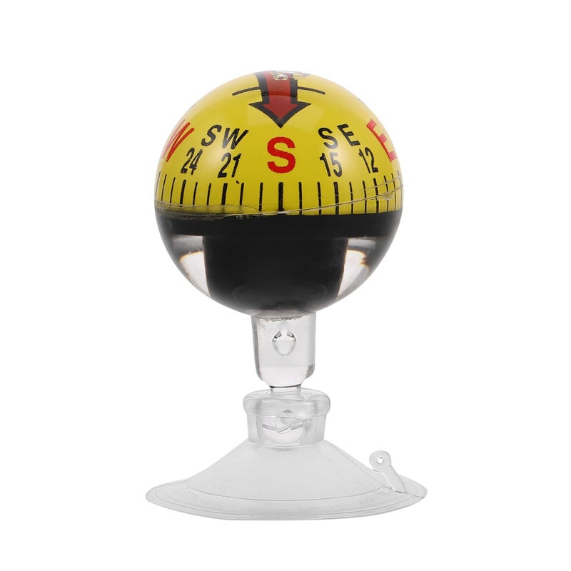 Portable 38mm Car Dashboard Compass With Suction Cup For Outdoor Hiking Marine Navigation - Image 2