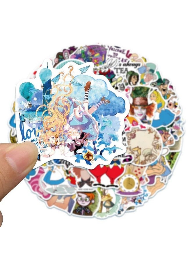 iDream Disney Cartoon Movie Stickers - Alice in Wonderland Vinyl Stickers (Set of 50) | Self-Adhesive | Size: 3-8 cm | Fun and Creative Décor for Kids - Image 5