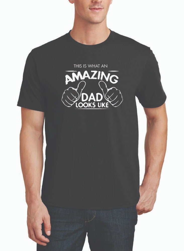 PRINTSHOP4ME Dad T-Shirt for Daddy - Dad T-Shirt for Father's Day - Dad Graphic Printed Men's T-Shirt - Worlds Best Dad T-Shirt - Father's Day T-Shirt for Dad  - Image 1