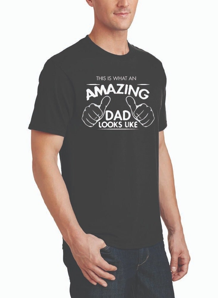 PRINTSHOP4ME Dad T-Shirt for Daddy - Dad T-Shirt for Father's Day - Dad Graphic Printed Men's T-Shirt - Worlds Best Dad T-Shirt - Father's Day T-Shirt for Dad  - Image 4