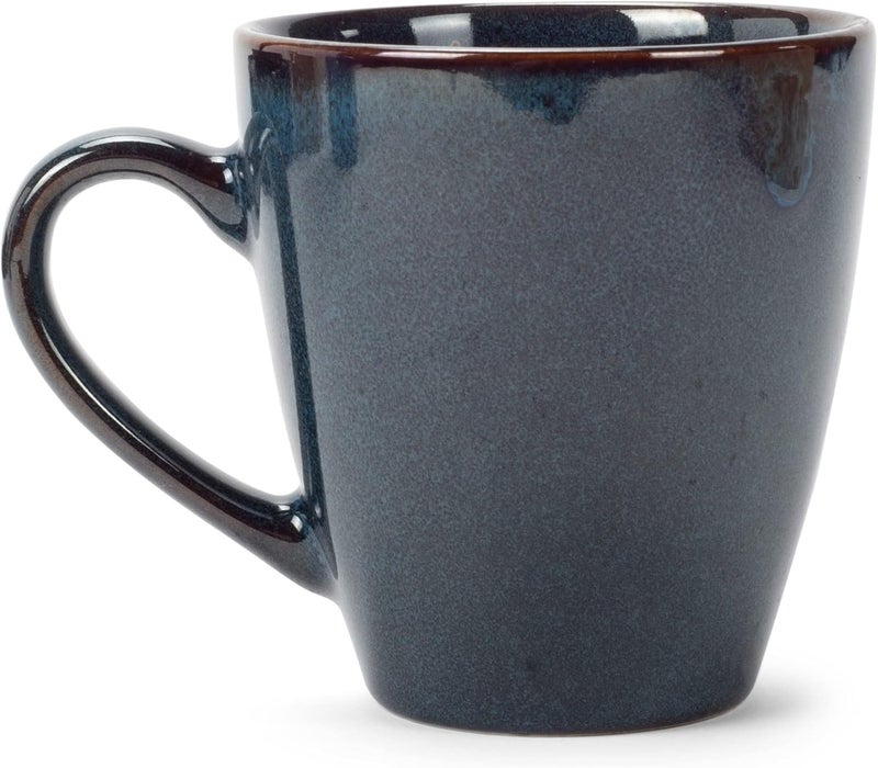 Elanze Designs Sophisticated Modern Chic Smooth Ceramic Stoneware Dinnerware Mugs Cups Set of 4  Navy Blue - Image 2